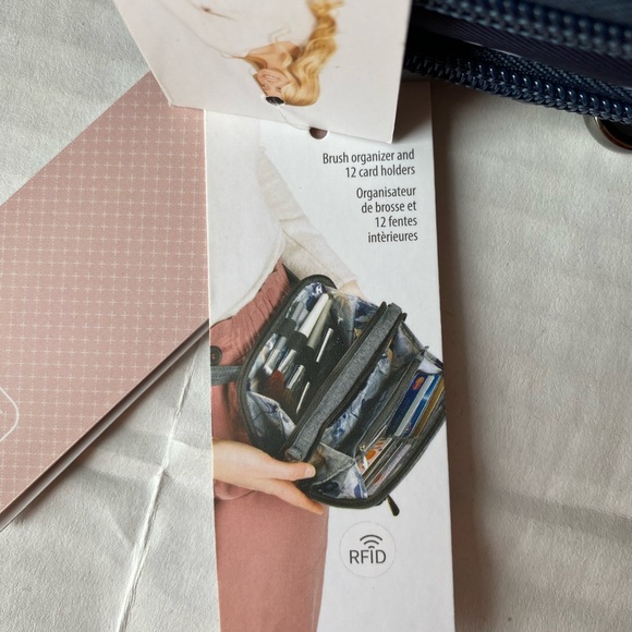 Lug Roundabout 2 Convertible Wallet Crossbody Nautical Navy New - Picture 14 of 16